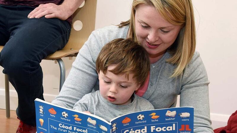 Geraldine O’Connell and her son Eoin at the  London Irish Playgroup in the London Irish Centre in Camden. Photograph: Malcolm McNally