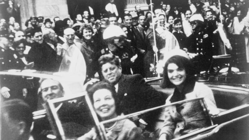 President Kennedy and his wife Jackie in the Dallas motorcade shortly before he was shot.