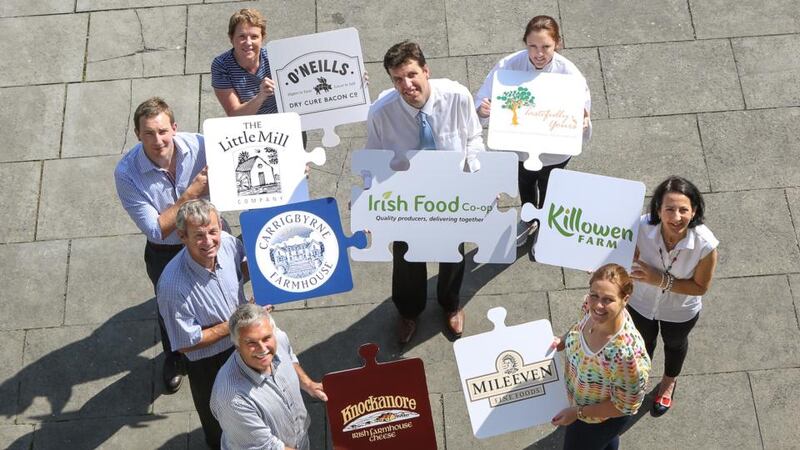 The seven founding members of the Co Kilkenny-based Irish Food Co-op, with general manager Eoghan Hegarty (centre), plan to solve the small producer distribution puzzle by working together
