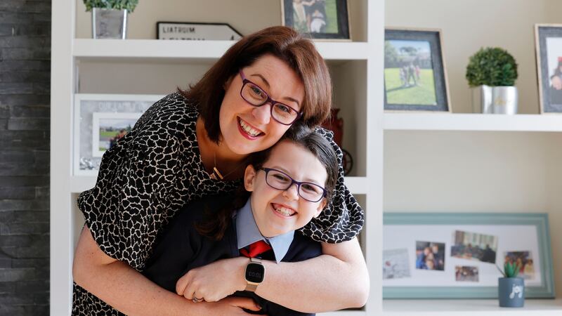 Donna Phelan with her daughter Holly: Donna says she spent almost €3,000 for an assessment to ensure Holly had the supports she needed when she started primary school. Photograph: Alan Betson