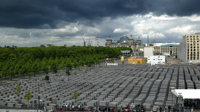The Holocaust memorial in Berlin. Photograph: Fabrizio Bensch/AP Photo