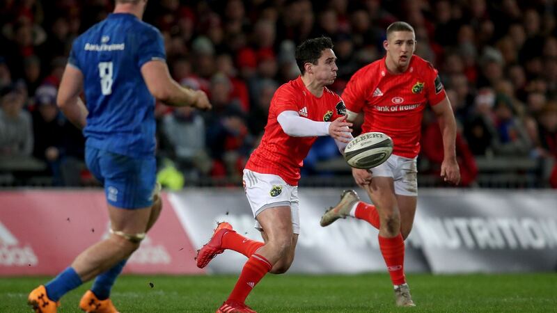Joey Carbery made his first appearance of the season off the bench for Munster. Photo: Bryan Keane/Inpho