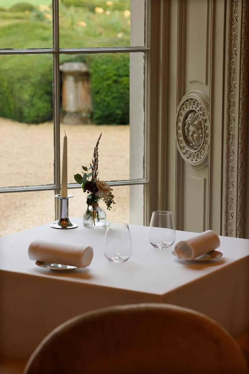 The table setting is simple and classical. Photograph: Alan Betson
