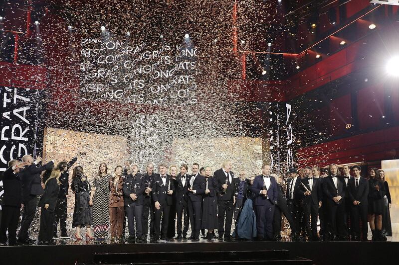 The 36th European Film Awards: the only awards bash that combines the old-school continental charm of phone-in era Eurovision, references to the upcoming European Parliamentary elections, and a wheelchair-accessible red carpet. Photograph: Sebastian Gabsch