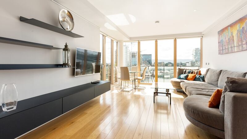Interior of a penthouse at Hanover Dock in Dublin 2