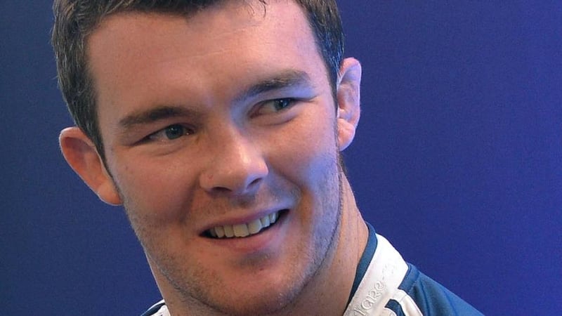 Munster captain  Peter O’Mahony during the Irish Heineken Cup Launch at Sky Ireland in Dublin, yesterday. Photograph:  Artur Widak/PA Wire