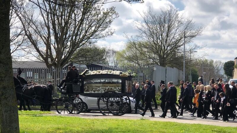 The funeral of James Whelan at River Mount Parish, Finglas in 2022.