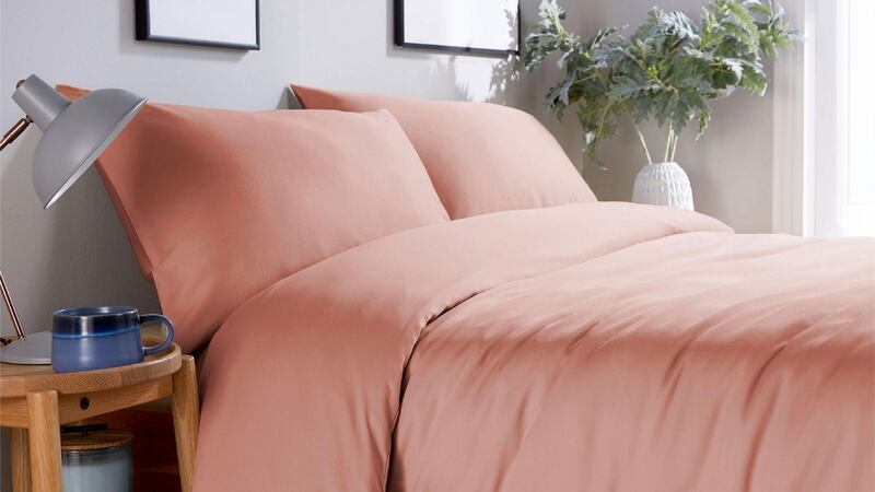 Wallis Young organic 300 thread count duvet set Clay, €70-€130.