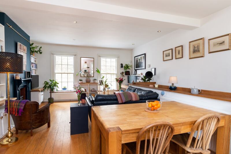 Living room and dining space