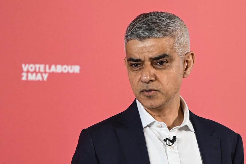 Among more than 10 mayoral elections, Labour’s Sadiq Khan is up against Tory challenger Susan Hall in London. Photograph: Justin Tallis/AFP via Getty Images
