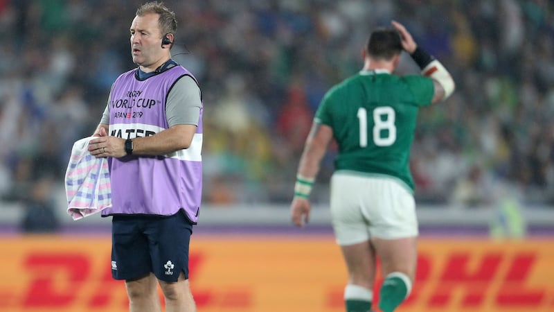 Ireland kicking coach Richie Murphy: “A decision was made that Besty was able to go the 80. He got a bit of a shock when we told him.” Photograph: Dan Sheridan/Inpho