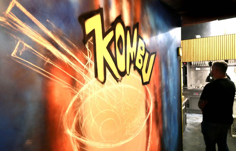 Art by Tracey Moca features on Kombu's walls. Photograph: Joe O'Shaughnessy