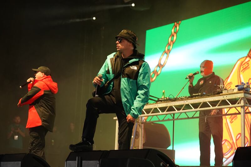 Kneecap performed during the Electric Picnic Festival in Stradbally, Co Laois last year. Photograph: Niall Carson/PA