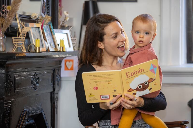 Sorcha Pollak and her daughter Aoibh. 'From the moment I held her on my chest, and breathed in her sweet newborn smell, Irish was the language that came to me – it was the natural order'. Photograph: Tom Honan