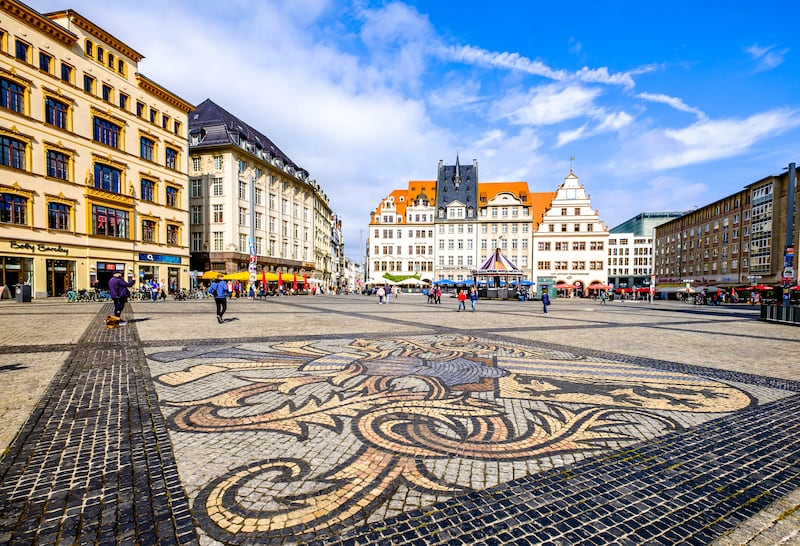 The market place in the old town of Leipzig. Photograph: Getty