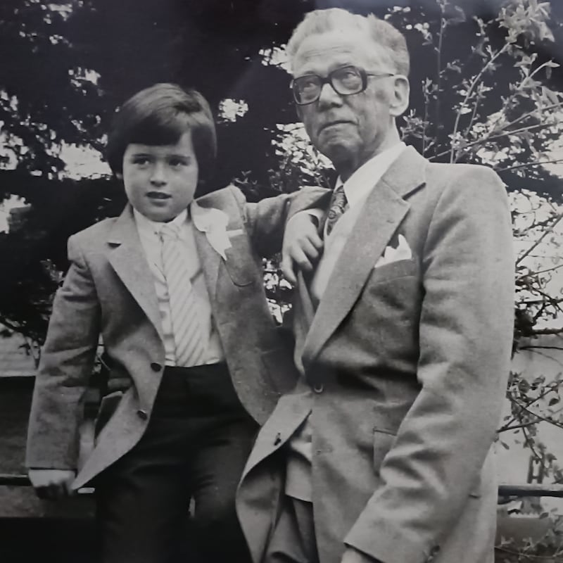 Anton Savage with his grandfather Bren