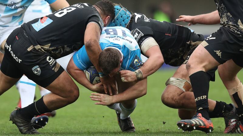 Leinster’s Bryan Byrne in action against Montpellier at Altrad Stadium, Montpellier. Photograph: Billy Stickland/Inpho
