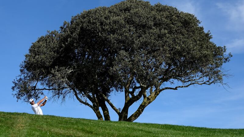 Tiger Woods plays his shot from the third tee during the third round of the Farmers Insurance Open at Torrey Pines. Photograph: Donald Miralle/Getty Images