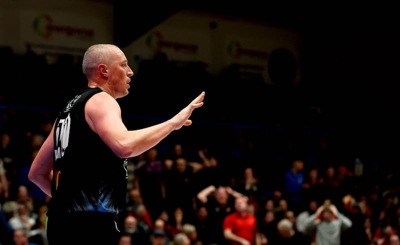 Kieran Donaghy: Donaghy and Rapolas Buivydas made their presence felt under the boards with a combined 17 rebounds for Garvey's Tralee in the win over UCC/Demons. Photograph: Ryan Byrne/Inpho 