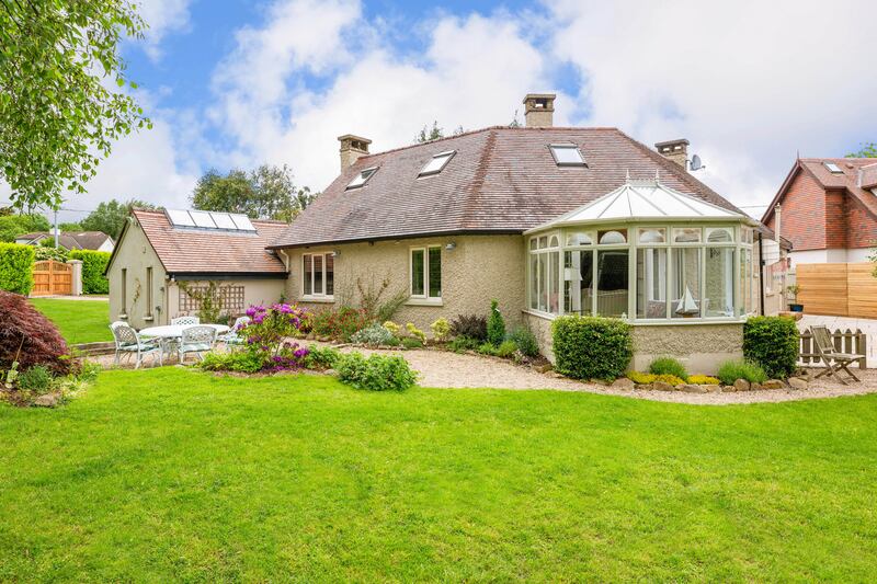 The rear of the property