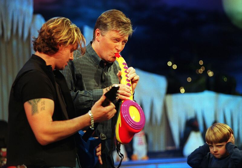 The Late Late Toy Show: Pat Kenny with Keith Duffy of Boyzone in 1999. Photograph: Alan Betson
