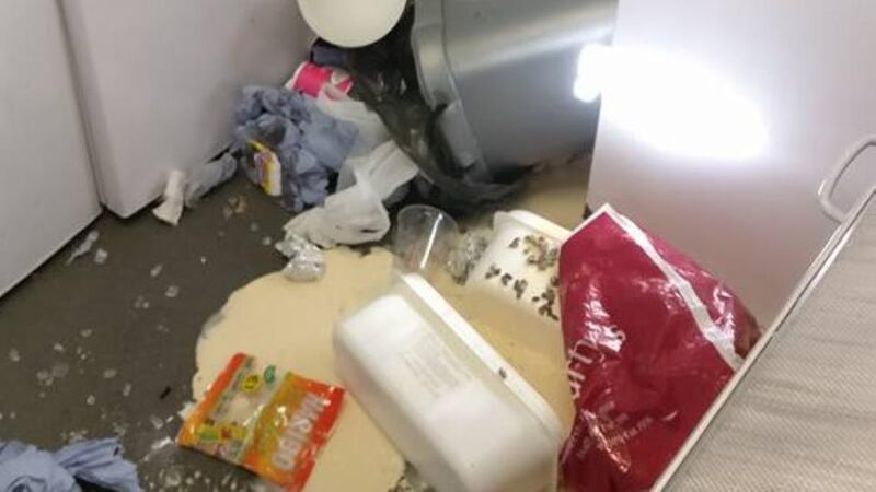 ‘Storm in a Teacup’ was broken into on Sunday morning. Photographs from Facebook show Halloween decorations, melted ice cream and glass littering the floor of the tiny, seaside cafe.