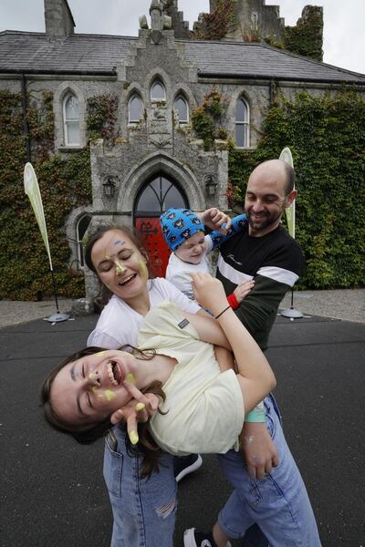 Ashley and Dean Keenan with their children Madi (12) and Isaac (6). Photograph: Alan Betson/The Irish Times