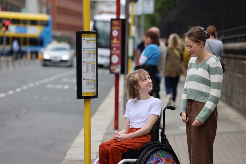 Niamh Moriarty and Emma Dennehy. 'Being in a wheelchair means you are never allowed a discrete arrival on a bus. It’s difficult to explain how severely this impacts my dignity.' Photograph: Dara Mac Dónaill