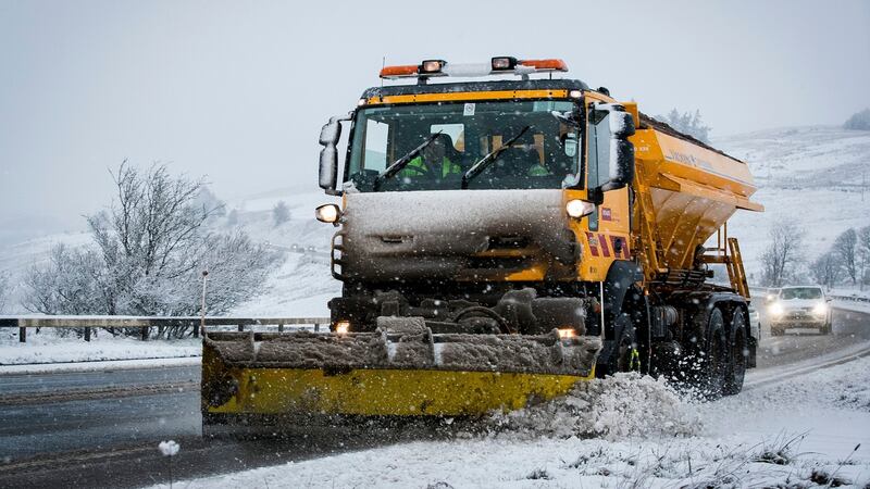 A gritter  on the Glenshane Pass in Co Derry. File photograph: Liam McBurney/PA