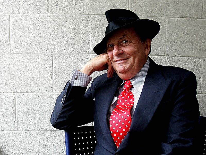 Barry Humphries,before receiving the James Joyce Award from the UCD Literary & Historical Society. Photograph: Julian Behal/PA