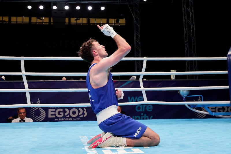 Dean Clancy's grandfather had only passed days before his win. Photograph: Laszlo Geczo/INPHO