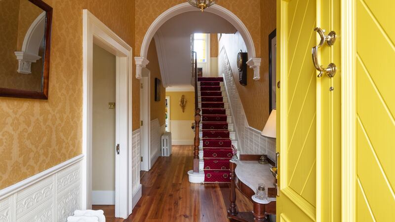 The front door of 329 is a replica of the Victorian original