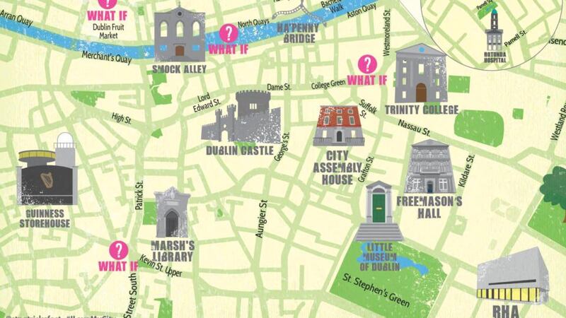 A map to Dublin’s events and festival locations.