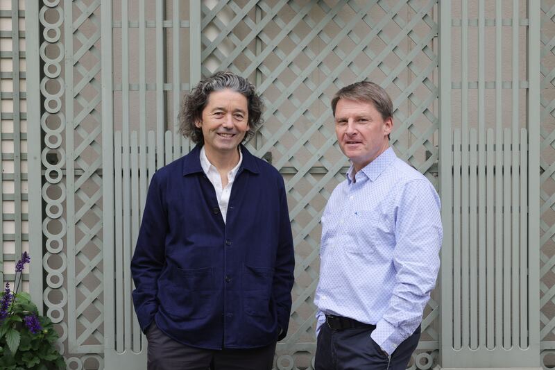 Businessman Bryan Meehan, the new owner of the Park Hotel in Kenmare, with former co-owner John Brennan. Photograph: Alan Betson

