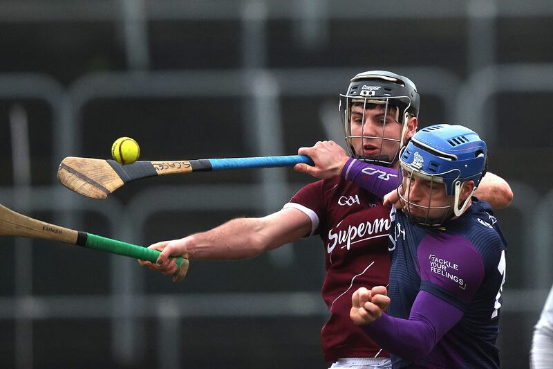 Galway's Daniel Loftus and Seamus Casey of Wexford. Photograph: Bryan Keane/Inpho