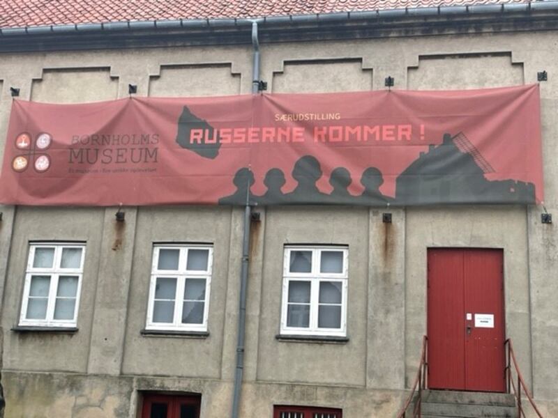 'The Russians are coming!' A Bornholm museum advertises its latest exhibition. Photograph: Derek Scally