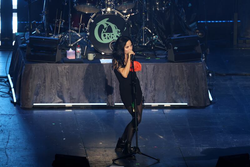 Andrea Corr on stage at the 3Arena, Dublin. Photograph: Dara Mac Dónaill/The Irish Times