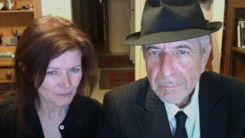 Sylvie Simmons with Leonard Cohen