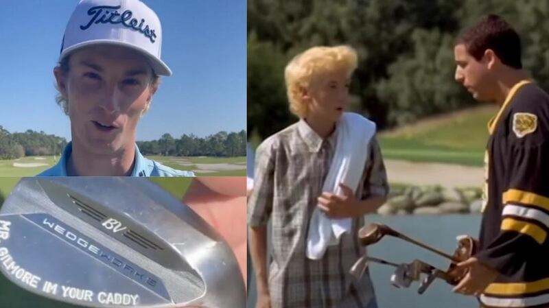 Will Zalatoris has embraced the comparison to the caddie in Happy Gilmour, even getting an inscription on the bottom of one of his wedges.
