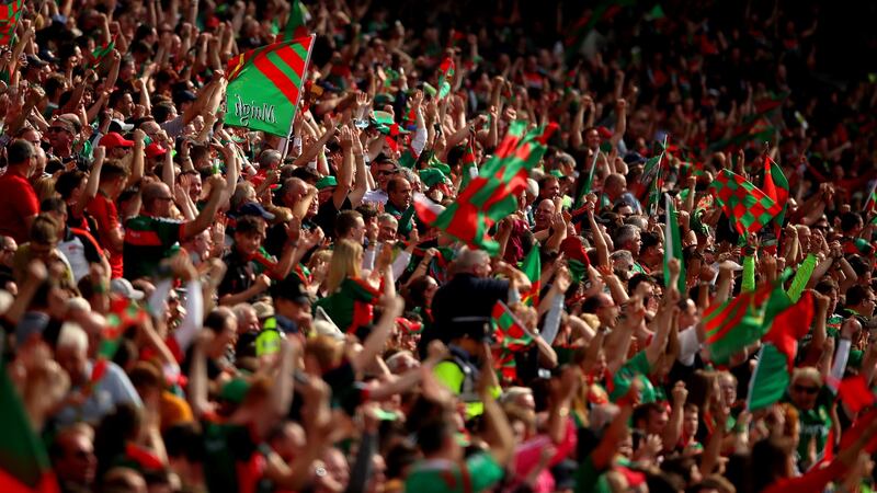 Mayo supporters at Croke Park during their 2017 semi-final win over Kerry. Photograph: James Crombie/Inpho