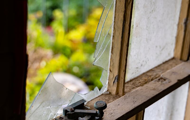 It transpired that installing double (or triple) glazing while restoring the old windows was a non-runner. Photograph: Patrick Browne
