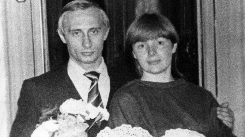 Putin with his then wife Lyudmila and his daughter Masha in 1985. Photograph: Sovfoto/UIG via Getty Images