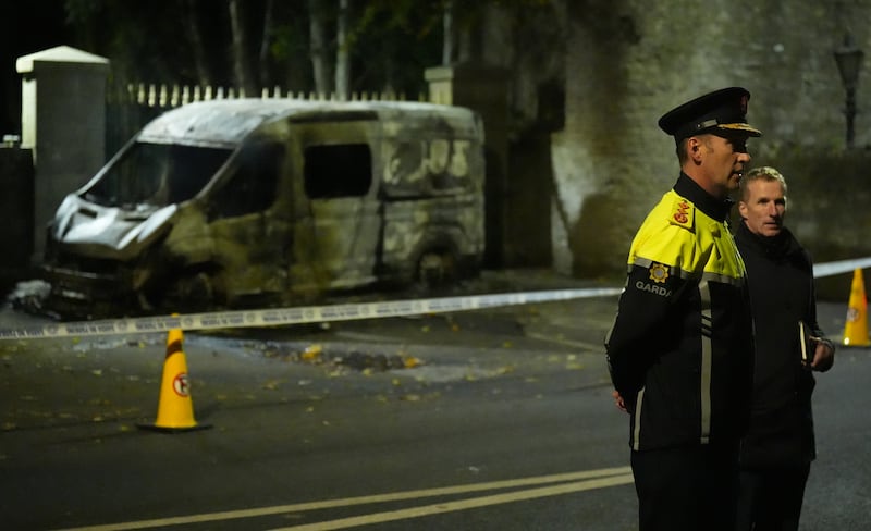 Garda Commissioner Justin Kelly outside the former Citywest Hotel following the riot on Tuesday night. Photograph: Niall Carson/PA Wire