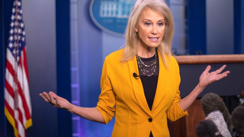 Kellyanne Conway, counselor to the US president, said she and her husband were going to focus on helping their children. Photograph: Erik S Lesser/EPA