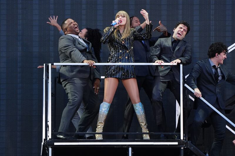 Taylor Swift has been a finance-page regular on her path to becoming the music industry’s bejewelled number-one artist. Photograph: Jane Barlow/PA