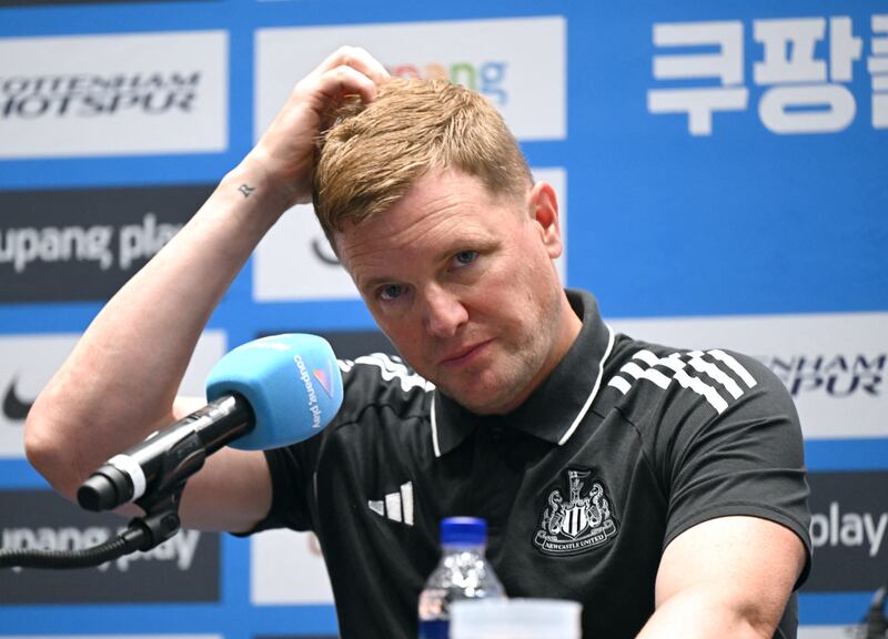 Newcastle United manager Eddie Howe at a pre-match press conference in Seoul, South Korea, on August 2nd last ahead of a friendly  between Newcastle and Tottenham Hotspur. Photograph: Jung Yeon-je/AFP/Getty 