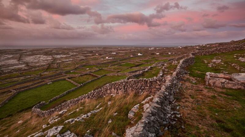 Inishmaan: on the road to Synge’s Chair. Photograph: Andy Haslam/New York Times
