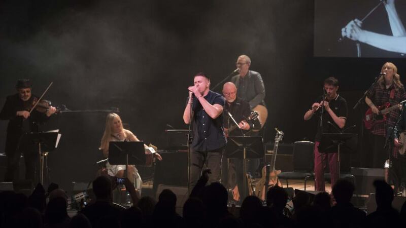 Damien Dempsey performing at Shane MacGowan’s recent birthday concert at the National Concert Hall, Dublin. Photograph: Tom Honan