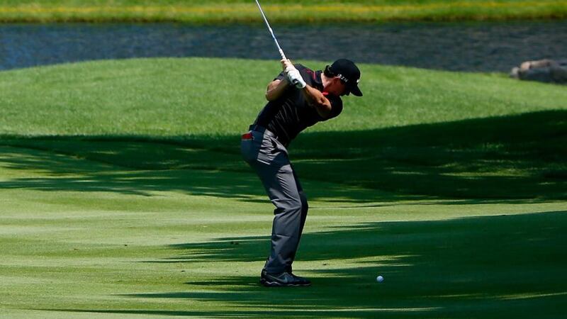 Rory McIlroy hits from the 16th fairway during the first round of the World Golf Championships-Bridgestone Invitational at Firestone Country Club South Course  in Akron, Ohio. Photo:  Sam Greenwood/Getty Images