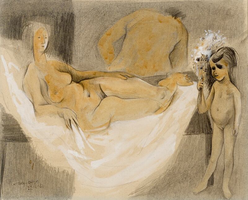 Lot 49: ‘Study for a Family’ by Louis le Brocquy (€50,000-€70,000)